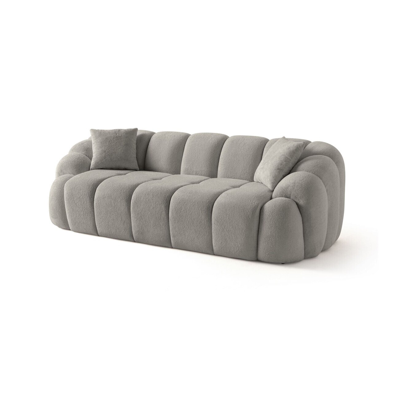 Canapea 3 locuri, Atelier del Sofa, 752EST1134, Lemn de carpen/PAL melaminat, Gri - view 3