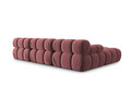 Canapea modulara 4 locuri, Bellis-51, Micadoni Home, 282x188x70 cm, catifea, roz