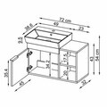 Dulap de baie cu chiuvetă, Hanah Home, Likya 72, 72x54x38.6 cm, PAL, Gresie