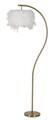 Lampadar Diamon, Mauro Ferretti, 1 x E27, 40W, 60x33x170 cm, fier, alb/auriu