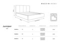 Pat tapitat cu somiera rabatabila si lada depozitare, Juniper, Mazzini Sofas, 208x170x104 cm, catifea, bordo
