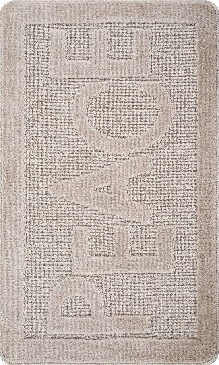 Covoras de baie, Cecilia, Peace, 60x100 cm, Polipropilena, Bej