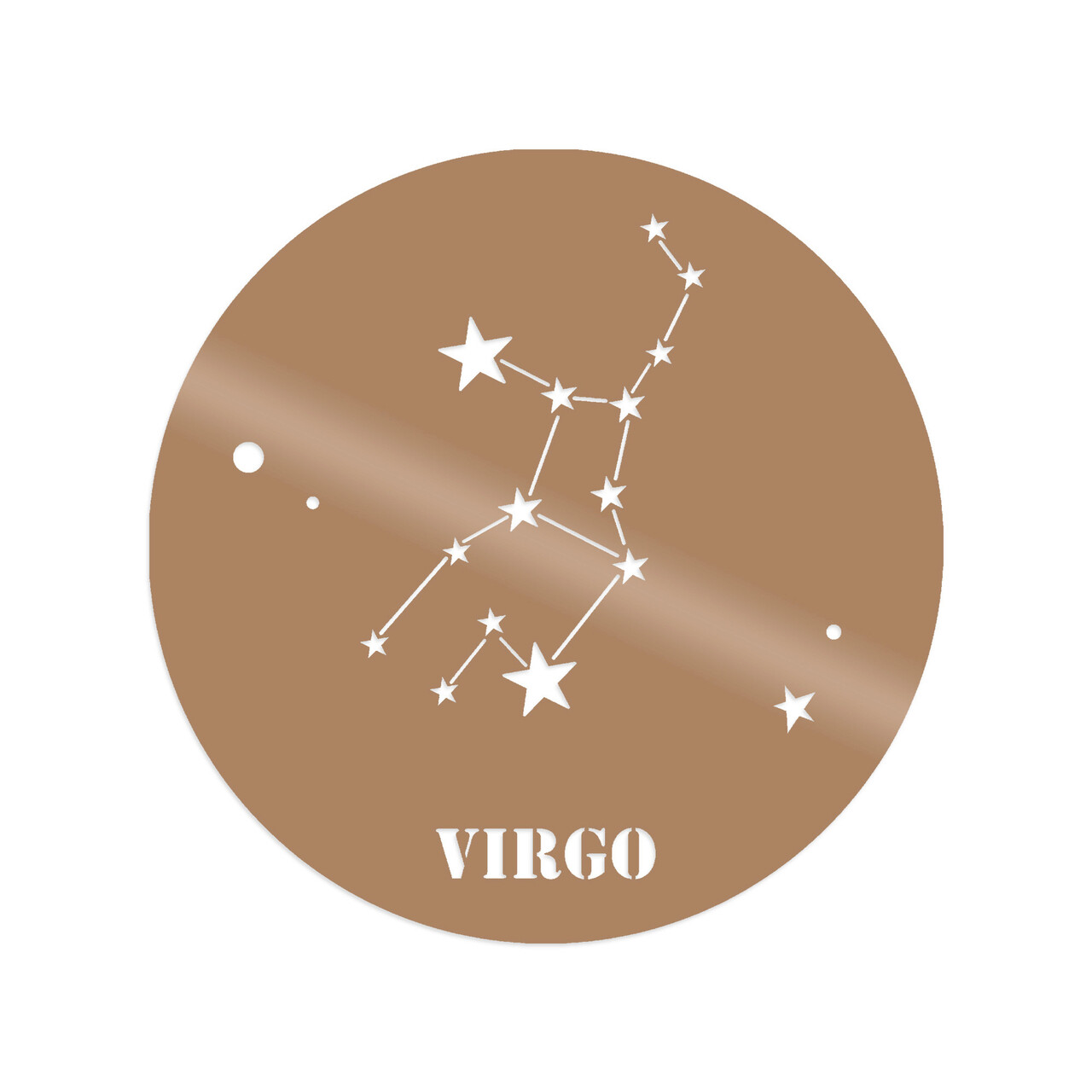 Decoratiune de perete, Vırgo Horoscope, Metal, Dimensiune: 48 x 48 cm, Cupru - 1 | YEO