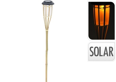 Lampa solara Torch, 9x65, bambus