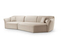 Coltar dreapta 5 locuri, Hailey, Micadoni Home, 292x138x79 cm, tesatura boucle, bej inchis