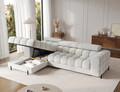 Coltar extensibil dreapta 3 locuri ELTAP, LT-03ROY, Felro, 285x181x93 cm, lemn/poliester, gri deschis