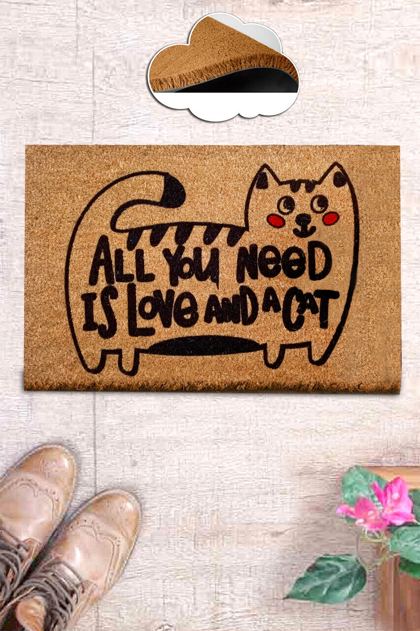 Covoras de intrare, Coco All You Need, 40x60 cm, COIR, Multicolor