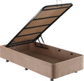 Saltea single, Base & Headboard, Niron, Helen, 100x38x200 cm, Cadru: OȚEL, Maro deschis