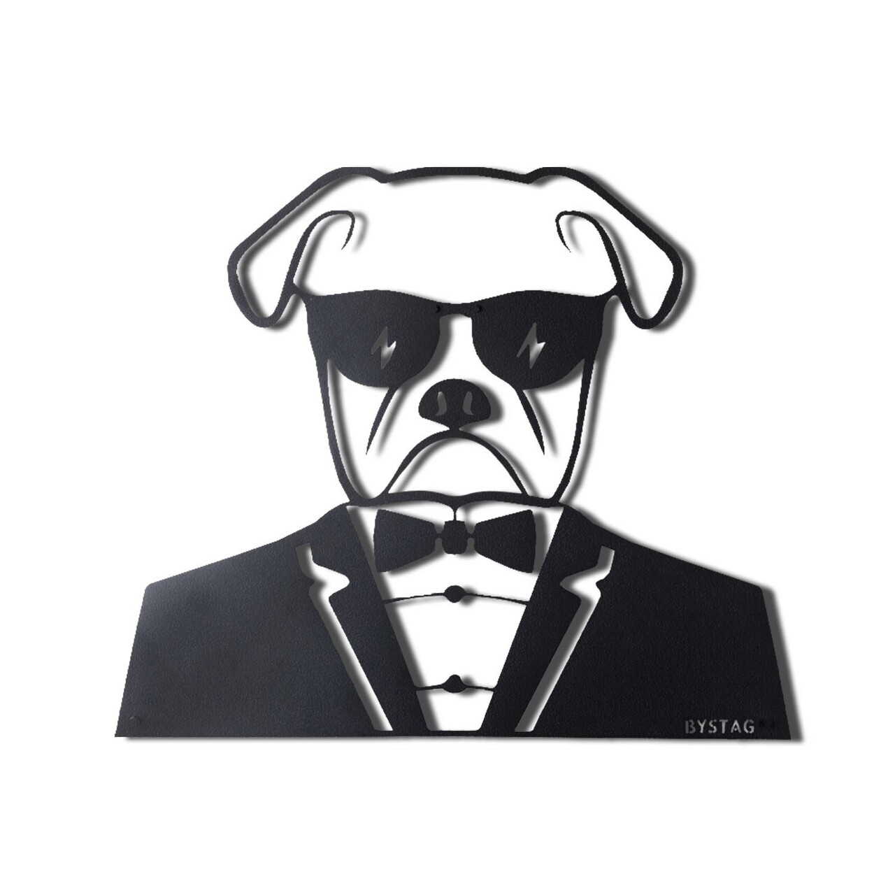 Decoratiune de perete, Bodyguard, Metal, Dimensiune: 42 x 50 cm, Negru - 1 | YEO