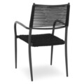 Scaun, Panza, L.56 l.62.5 H.87 cm, aluminiu, negru