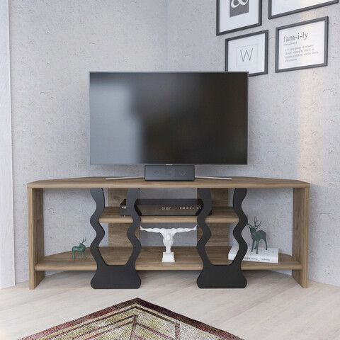 Comoda tv, retricy, firal, 110x35x41.8 cm, pal, nuc / negru
