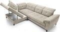 Coltar extensibil stanga 5 locuri ELTAP, LT-18AU, Inferne, 297x210x107 cm, lemn/poliester, bej deschis