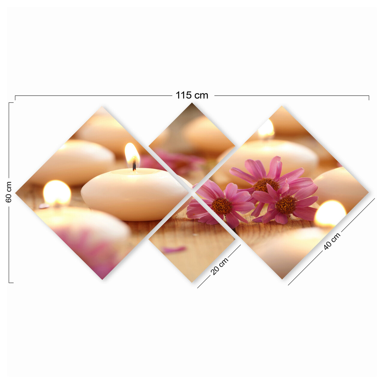 Set 4 tablouri decorative, 4MDF125276414, MDF, Imprimat UV, Multicolor