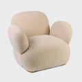Fotoliu Sieste, Homla, 96.5x90x79 cm, MDF/poliester, bej