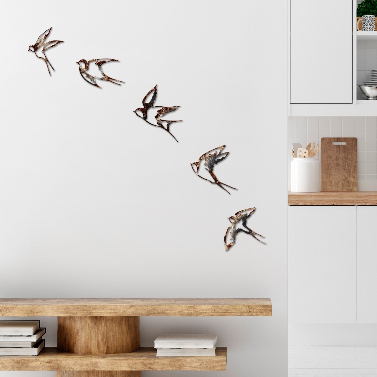 Decoratiune de perete, Birds-2, Dimensiune 1: 19 x 14 cm, Multicolor - view 5