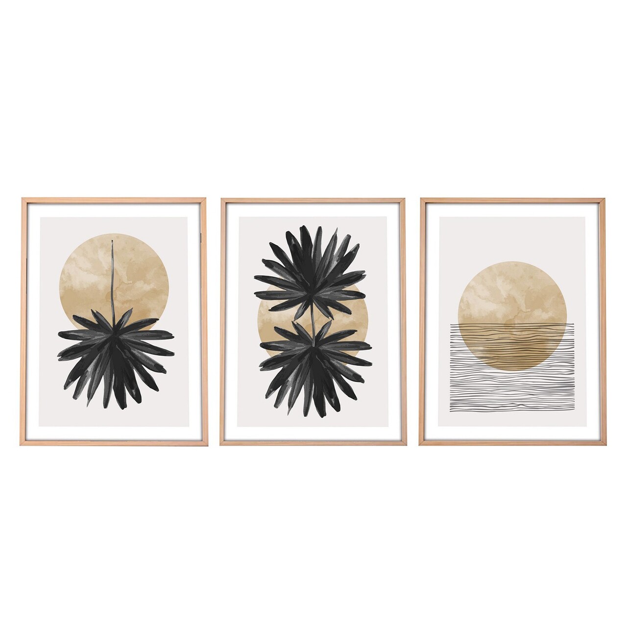 Set 3 tablouri decorative, Huhu210, Cadru: 100% LEMN MASIV (Grosime: 2,5 cm), Multicolor - view 7