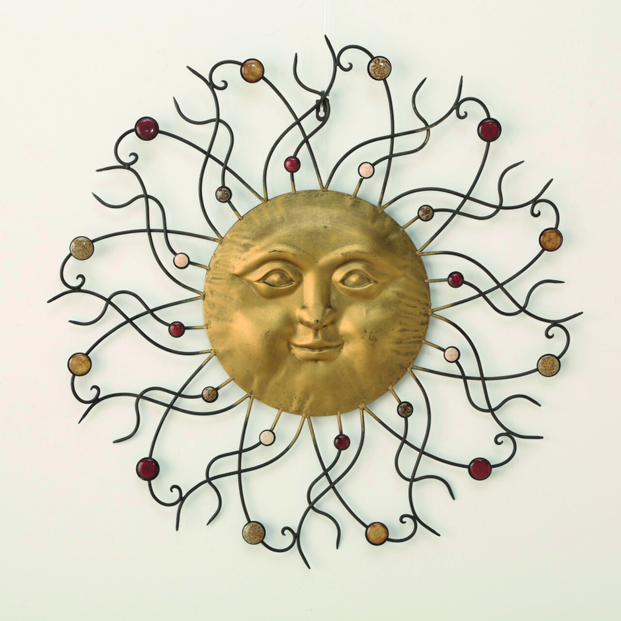 Decoratiune De Perete Sonne, Boltze, 74 Cm, Fier, Auriu