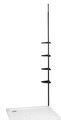 Etajera extensibila de colt, Allstar, Opal, 19.5 x 26 x 85-250 cm, metal, negru