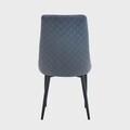 Scaun Logan, Homla, 59x47x93 cm, MDF/metal/ catifea din poliester, gri inchis