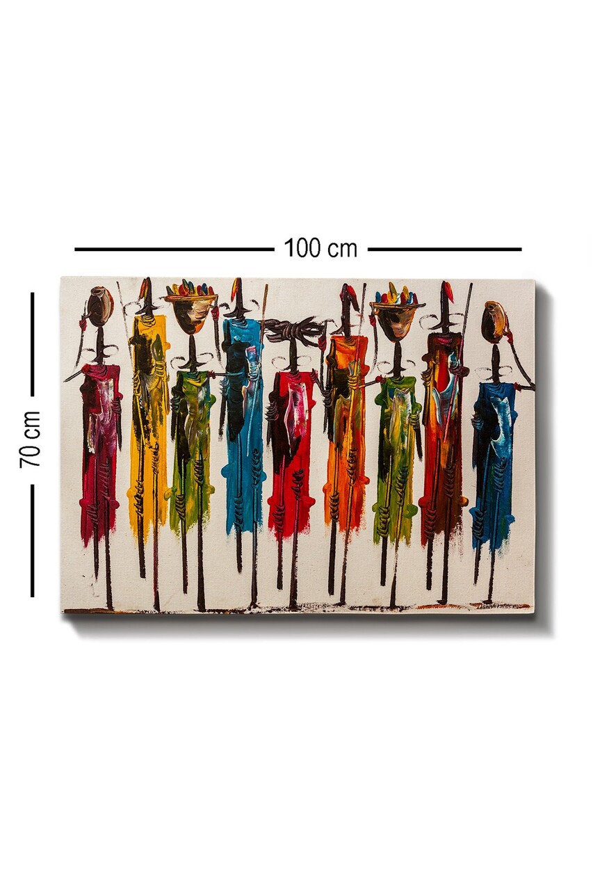Tablou decorativ, Kanvas Tablo (70 x 100), Cadru: 100% LEMN (grosime: 3 cm), Multicolor - view 4