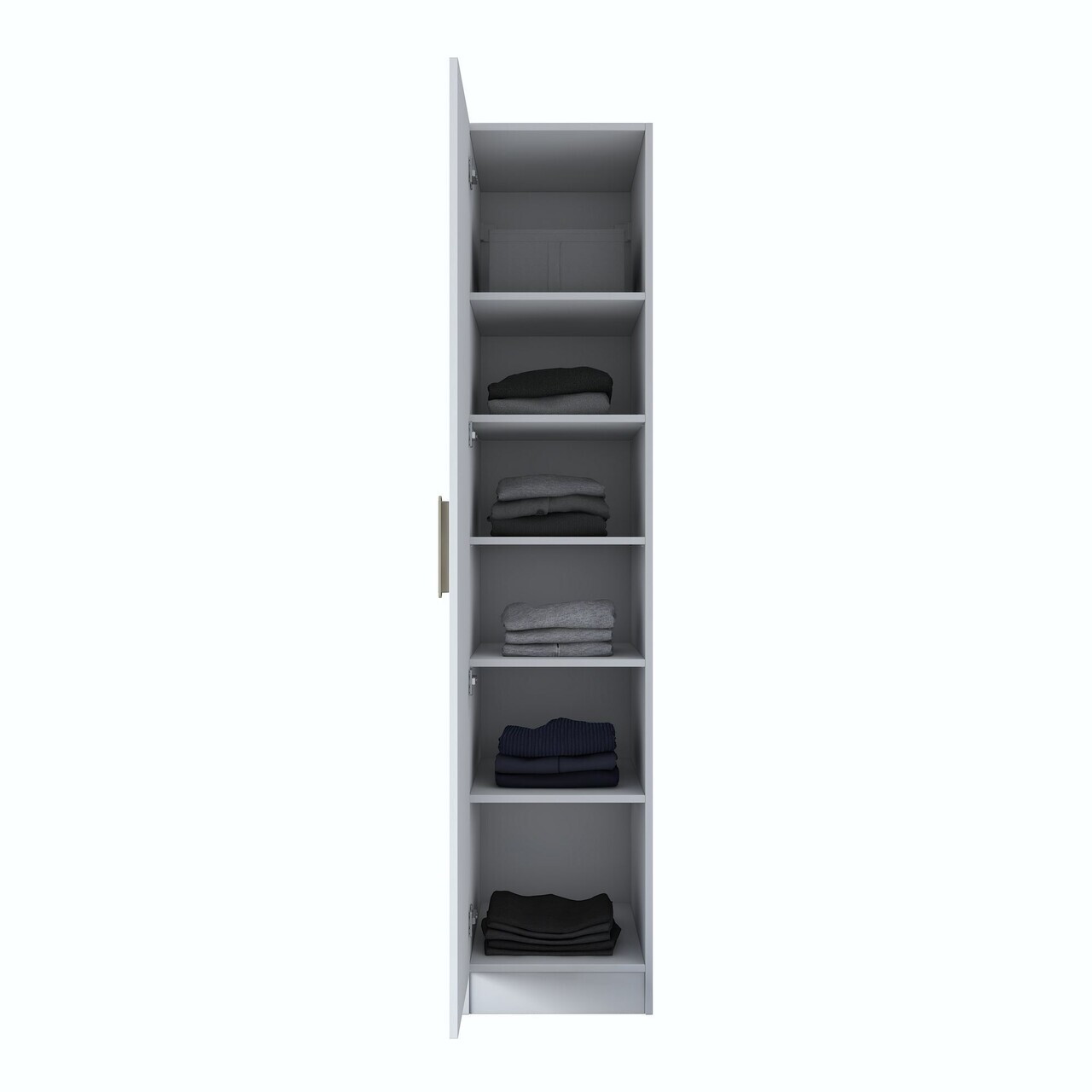 Dulap pentru haine, Hanah Home, BA162, 45x210x57.5 cm, PAL melaminat, Alb - view 9