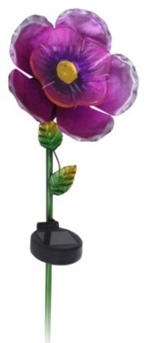 Lampa de gradina Flower, 15.5x11x81 cm, metal, roz Excellent Houseware imagine noua 2022