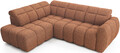 Coltar extensibil stanga 4 locuri ELTAP, LT-30COR, Falconn, 258x208x107 cm, lemn/poliester, caramiziu