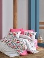 Lenjerie de pat dubla Pamela - Red, Cotton Box, 4 piese, bumbac ranforce, rosu