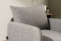Canapea extensibilă cu 1 loc, Futon, 859FTN2881, Metal , Gri deschis