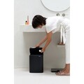 Cos de rufe, Brabantia, Bo Small, 12 L, 23x29.5x37.5 cm, otel, negru mat