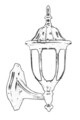 Lampa de exterior, Avonni, 685AVN1182, Plastic ABS, Alb/Negru