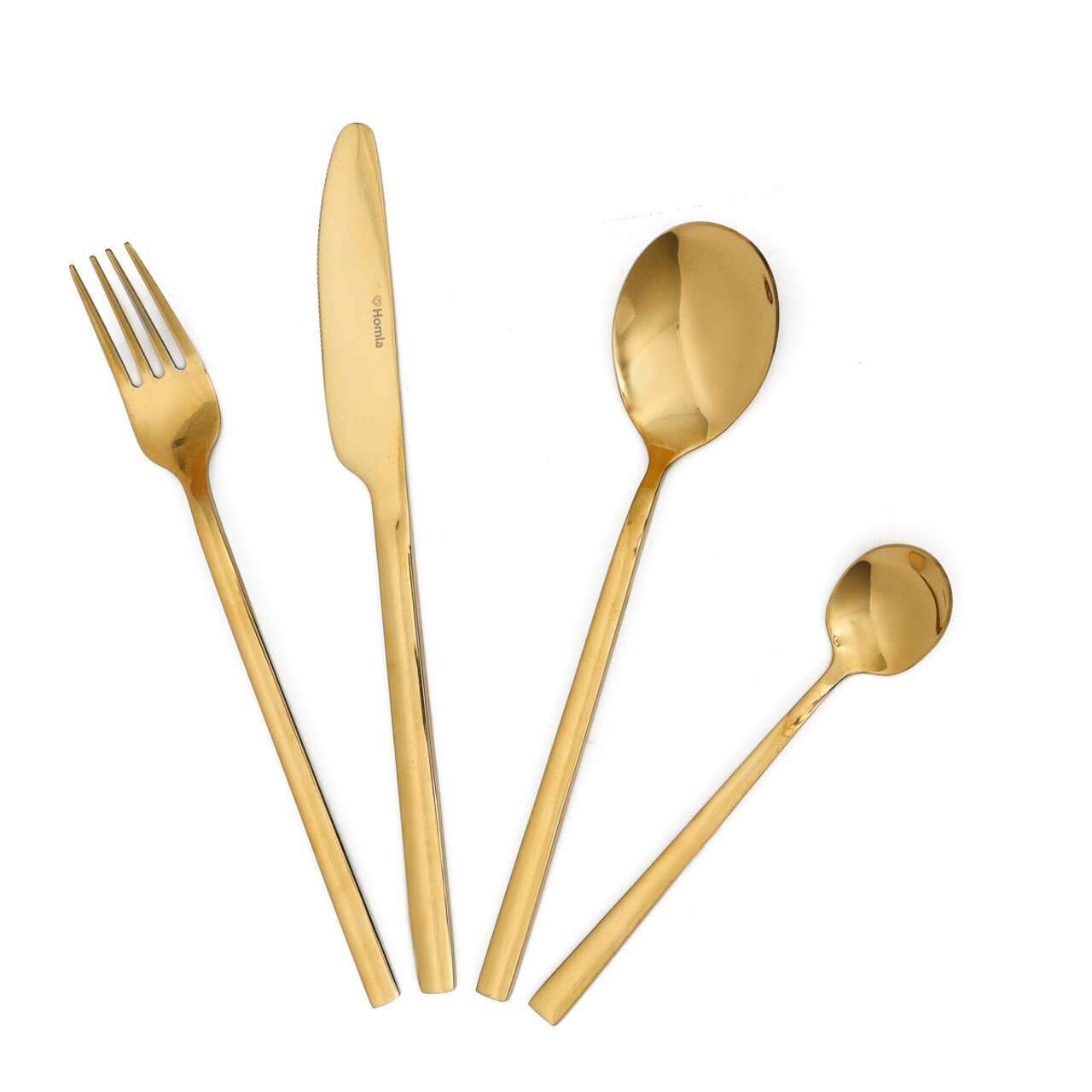 Set tacamuri 24 piese Aperi, Homla, inox tip 430, auriu - 2 | YEO