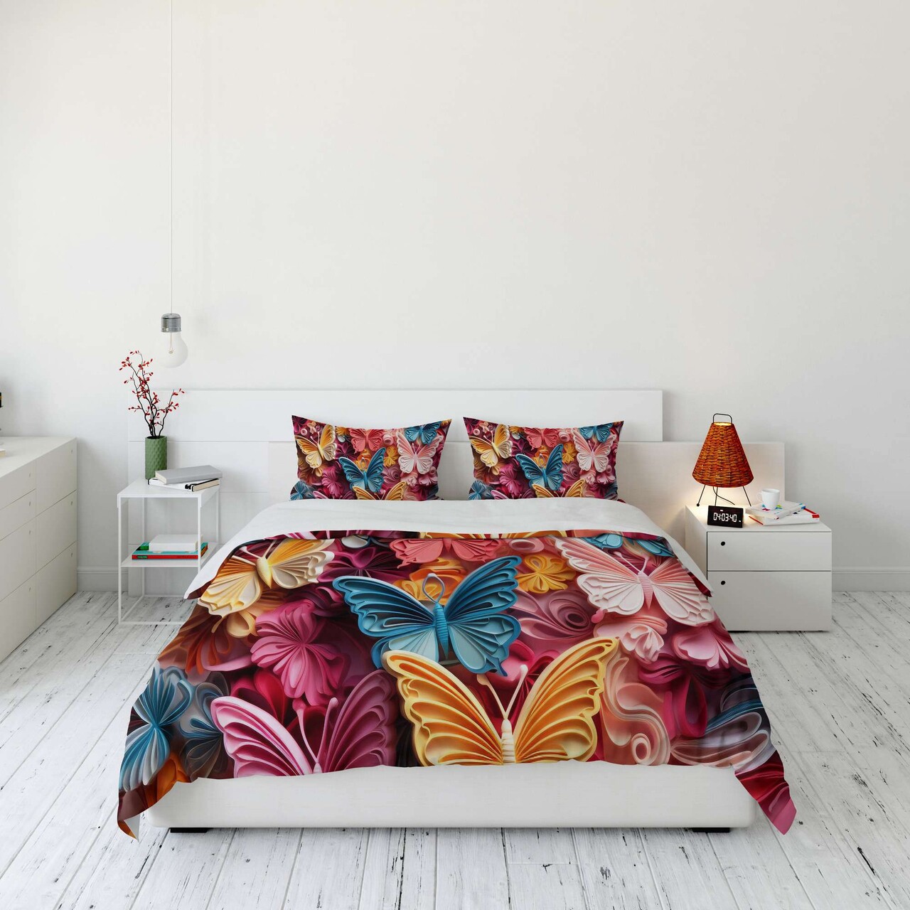 Lenjerie de pat dubla (DE) 3 piese L'essentiel Maison FLW_DVT25-35 Multicolor