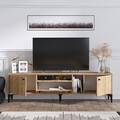 Comoda TV, Emerald, Penny, 180 x 52 x 35 cm, pal melaminat, stejar