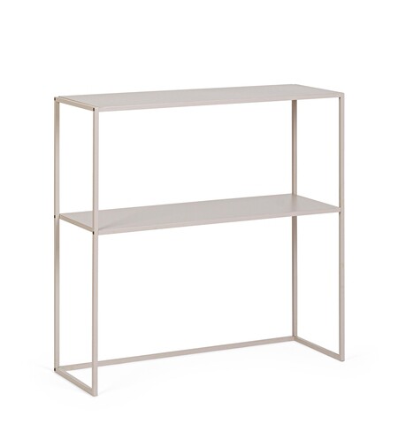 Consola Alrik, Bizzotto, 78x27x78 cm, otel, bej