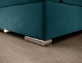 Coltar extensibil dreapta 3 locuri ELTAP, RT-39LU, Siber, 270x186x93 cm, lemn/poliester, verde