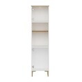 Dulap multifunctional, Hanah Home, Viona, 45x180x30 cm, Coș adânc / Alb