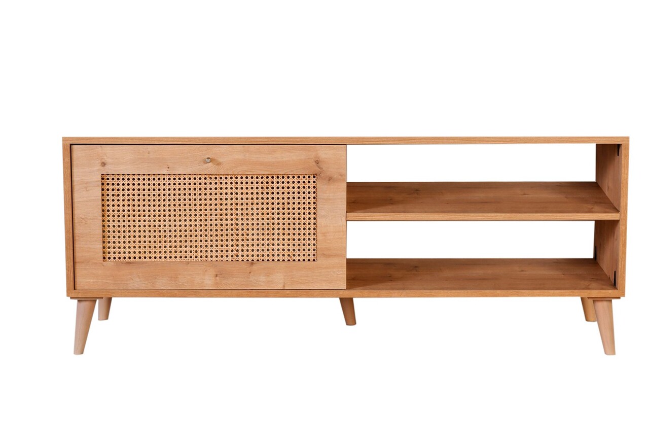 Comoda TV, Hanah Home, Hazeran 140, 138x55x41 cm, Stejar - imagine 6