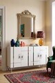 Consola, Hanah Home, Ilay 120, 120x75x32 cm, Alb / Argintiu