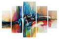 Set 5 tablouri decorative, ST276, MDF , 56 x 20 cm, Multicolor