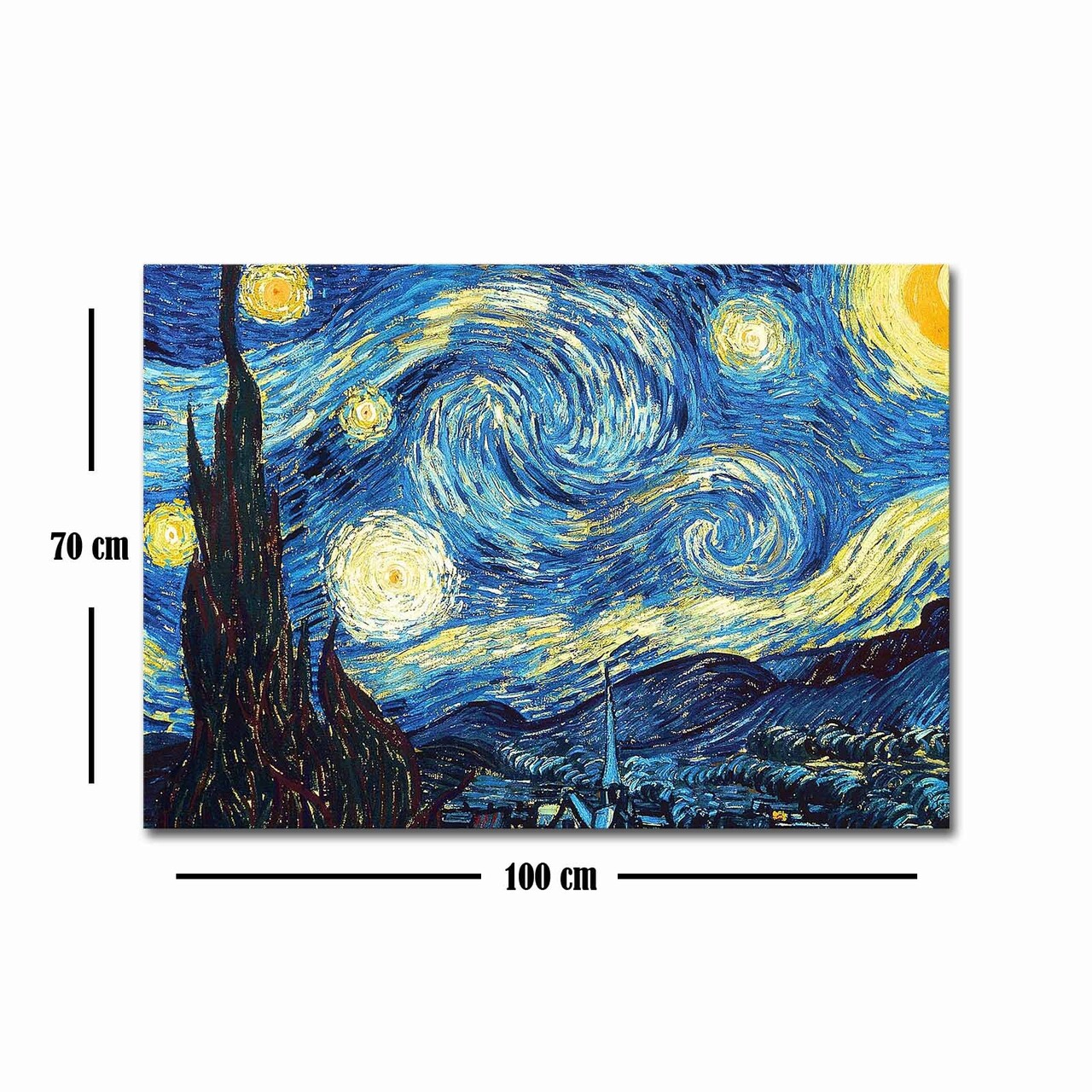 Tablou decorativ, 70100FAMOUSART-052, Canvas, 70 x 100 cm, Multicolor
