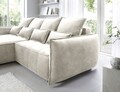 Coltar extensibil stanga 4 locuri ELTAP, LT-18MAN, Campo, 265x196x88 cm, lemn/poliester, bej