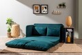 Canapea extensibilă cu 2 locuri, Futon, 859FTN2885, Metal , Verde petrol