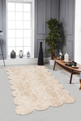 Covor, laser pattern, 150x230 cm, poliester, bej