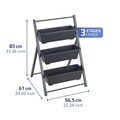 Suport pentru flori Vertical, Maximex, 56.5x61x85 cm, metal/polipropilena, negru
