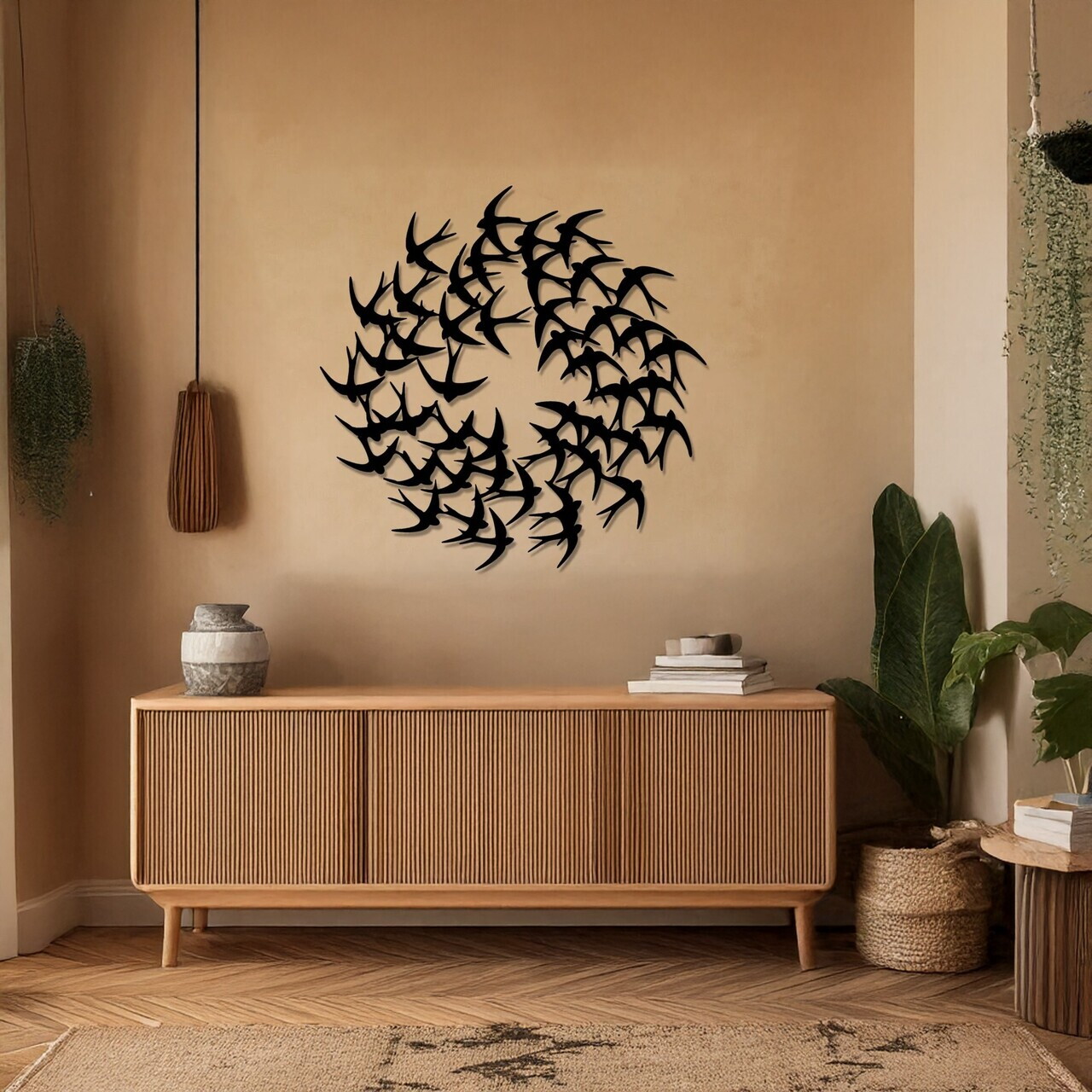 Decoratiune de perete, DCV-1029-MT, Dimensiune: 50 x 50 cm, Negru — imaginea 2