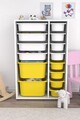 Dulap multifunctional, Estella, Rine 2D4K8U, Alb / Galben