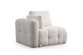 Canapea 3 locuri, Atelier del Sofa, 560ARE4141, Lemn de fag / PAL, Alb