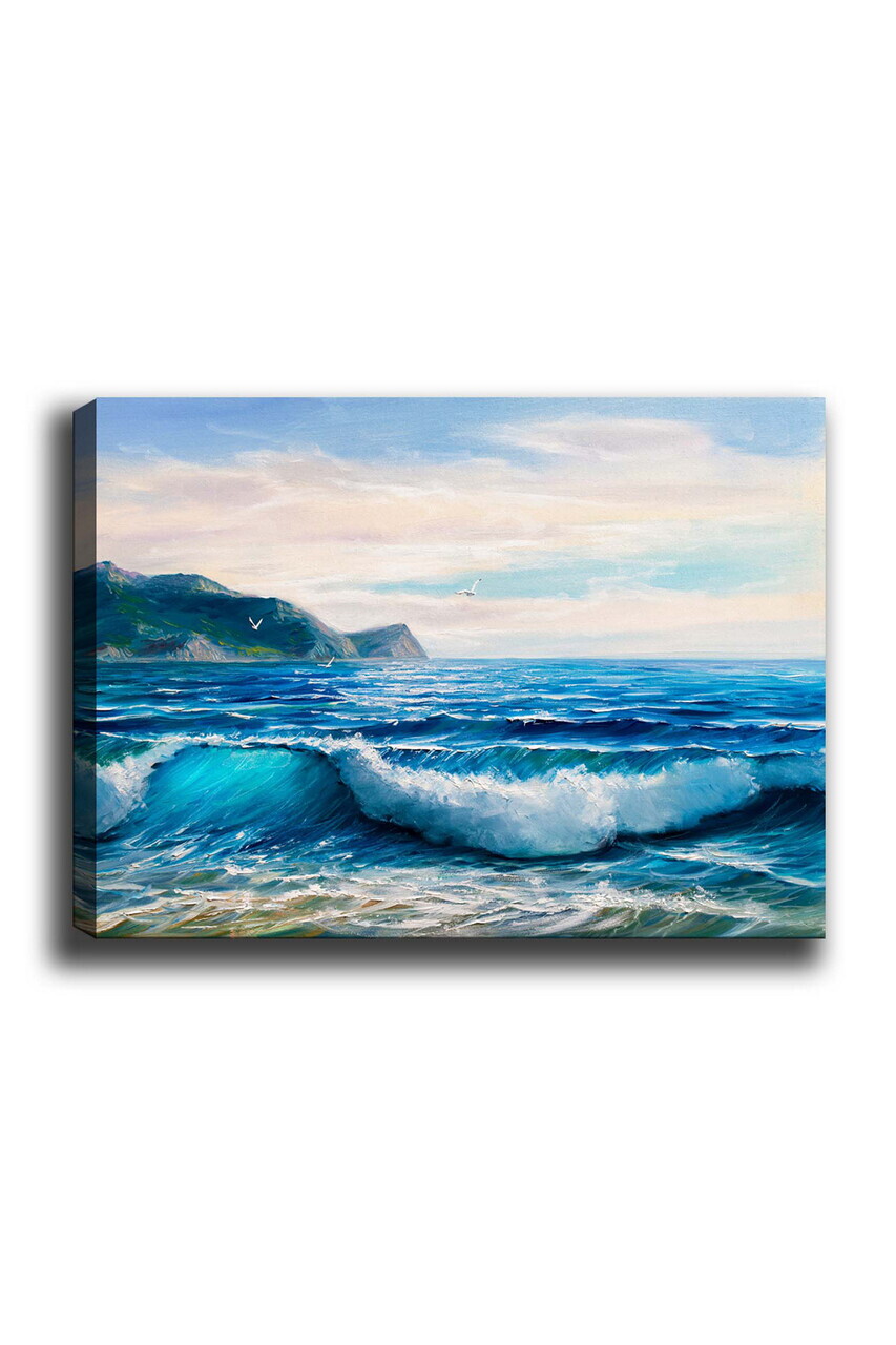 Tablou decorativ, Kanvas Tablo (70 x 100), Canvas, Rama din lemn (grosime 3 cm), Multicolor — imaginea 2