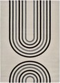 Covor, Munich Blanco White, 60 x 120 cm, 100% polipropilena, alb/gri